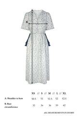 Lindsay Dress in Floral Blues