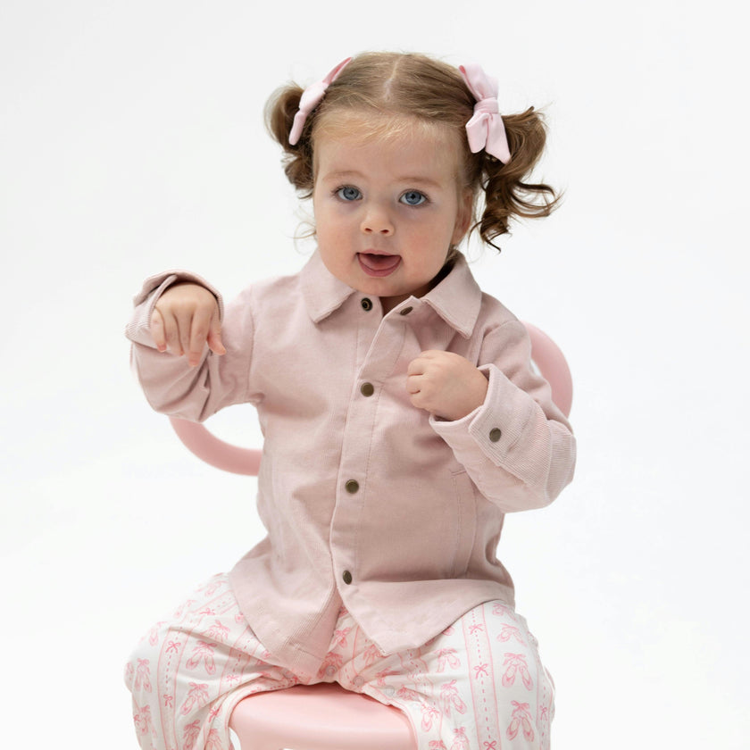 Solid Veiled Pink - Cord Sh-acket