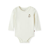 White Brushed Long Sleeve One Piece