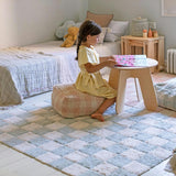 Kitchen Tiles Checkerboard Pattern Washable Rug