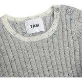 Ribbed Knit Long Sleeve Retro Top