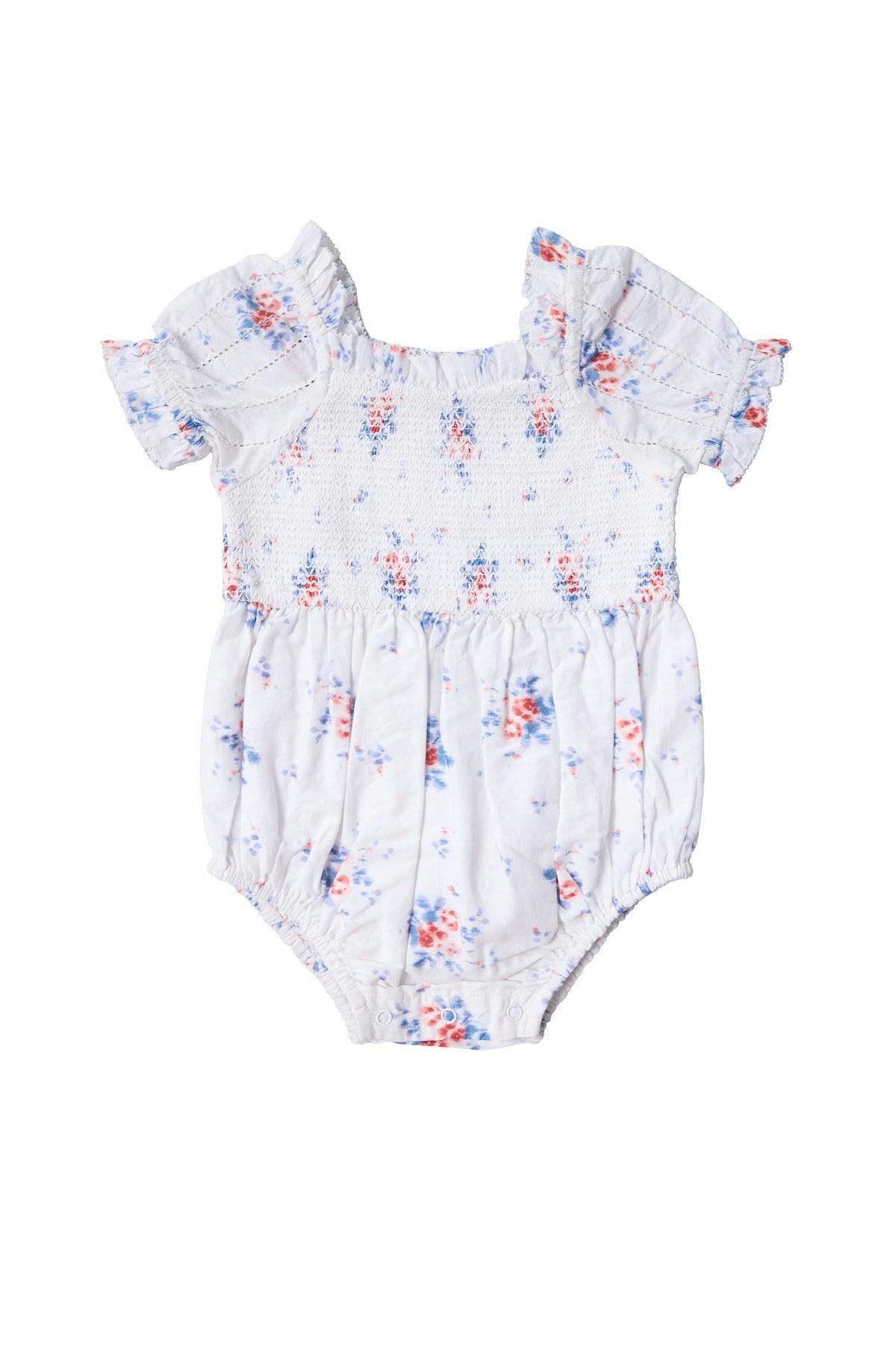 Baby Emily Romper in Heritage Soft Ditsy Floral