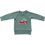 Raglan Sweatshirt Christmas Truck