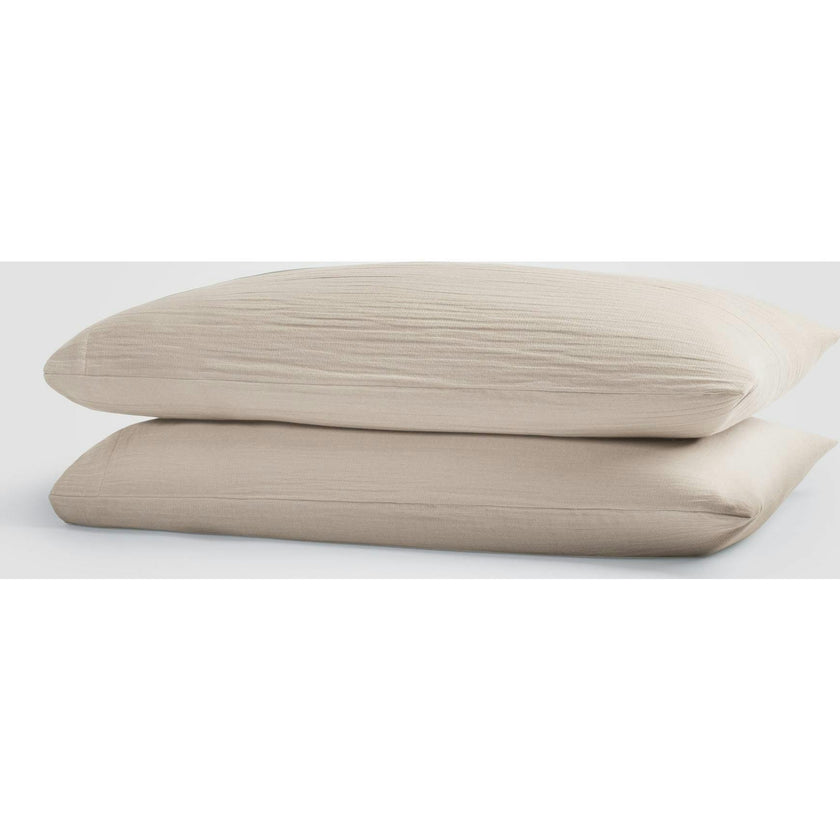 Calm Crinkled Comfort 4-Piece Sheet Set, Beige