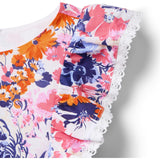 Floral Lace Trim Dress