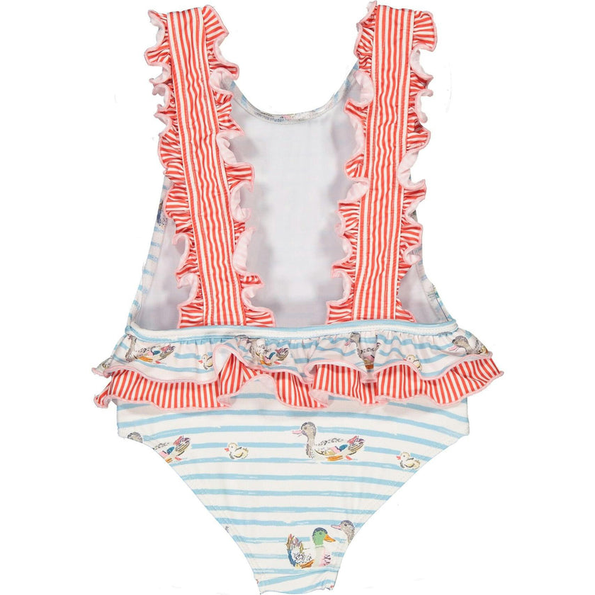 Family One-Piece Swimsuit, Red