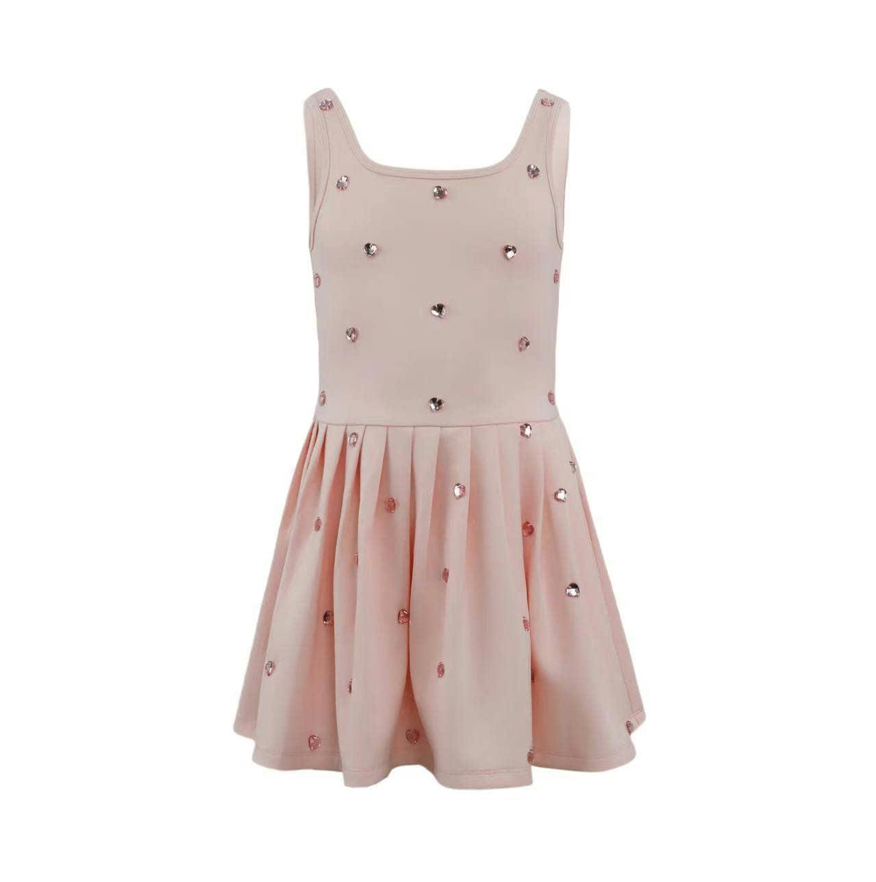 Peach Heart Scuba Tennis Dress