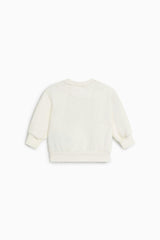 Smiley Baby Sweatshirt Whisper White