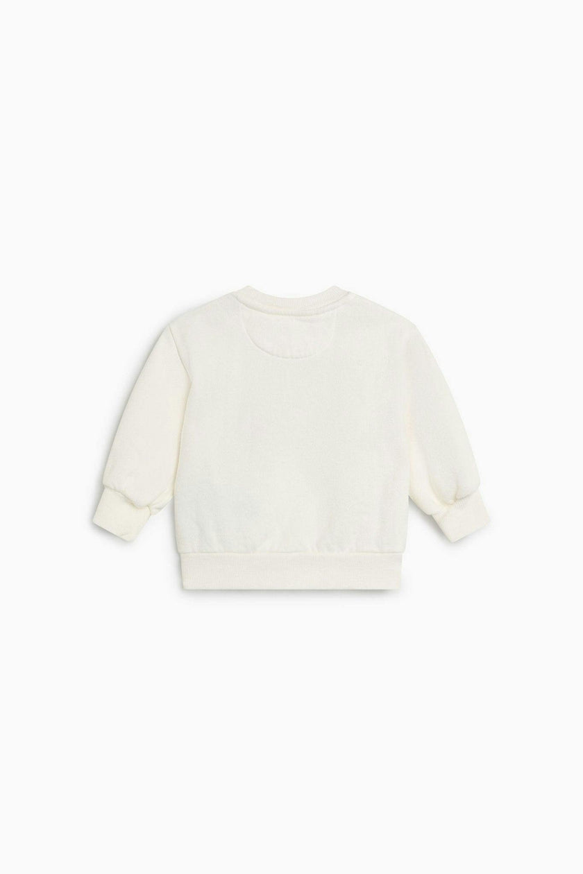 Smiley Baby Sweatshirt Whisper White