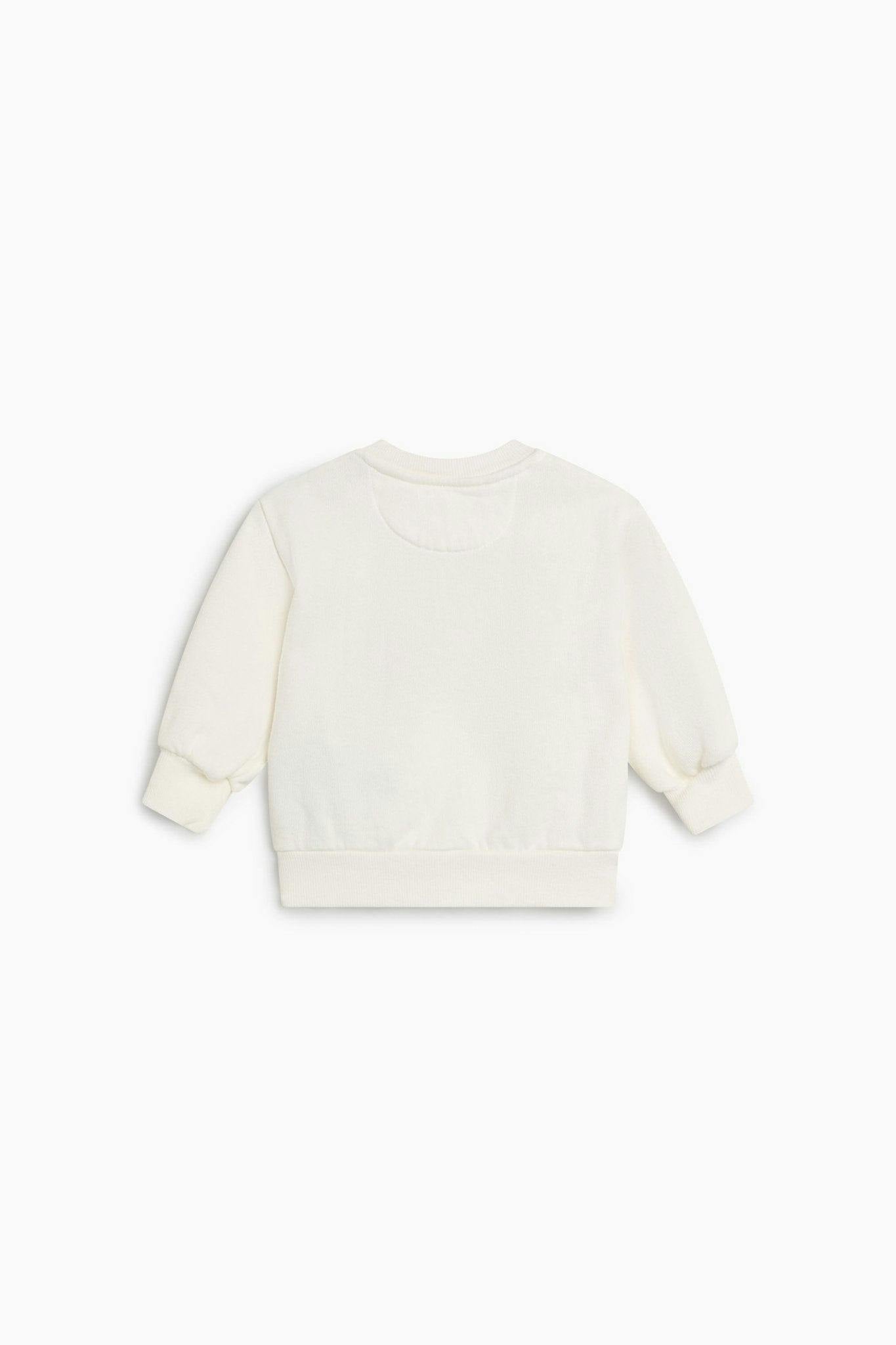 Smiley Baby Sweatshirt Whisper White