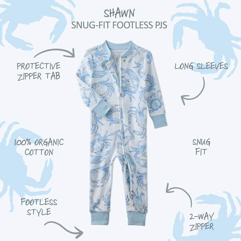 SHAWN Snug-fit Footless Baby Pajamas for Boys & Girls