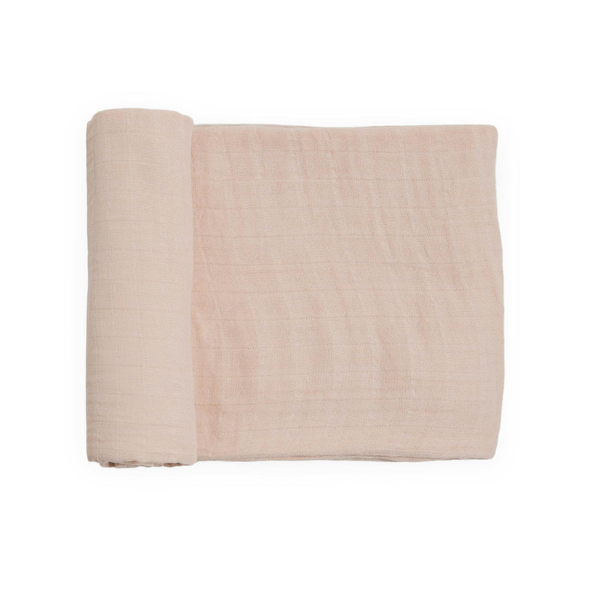 Organic Cotton Muslin Swaddle Blanket - Rosie
