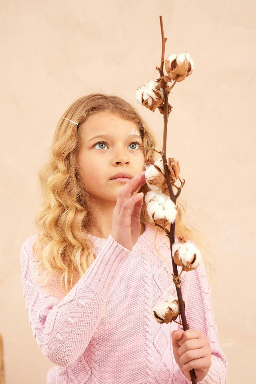 Cable Popcorn Jumper | Bubble Gum