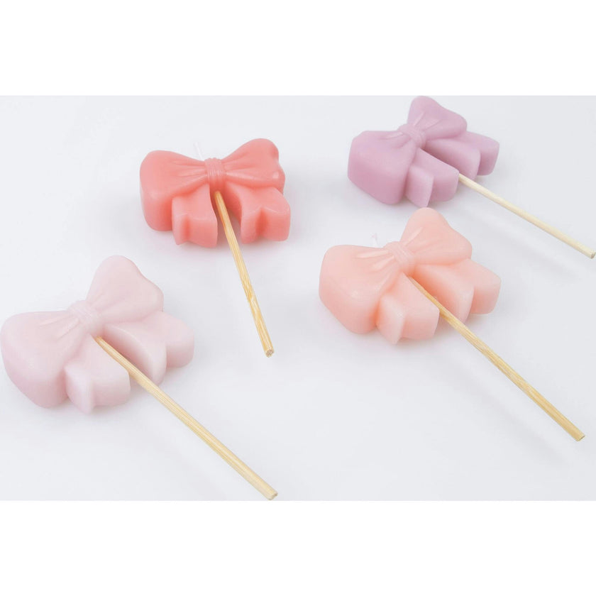 Pink Bow Candles