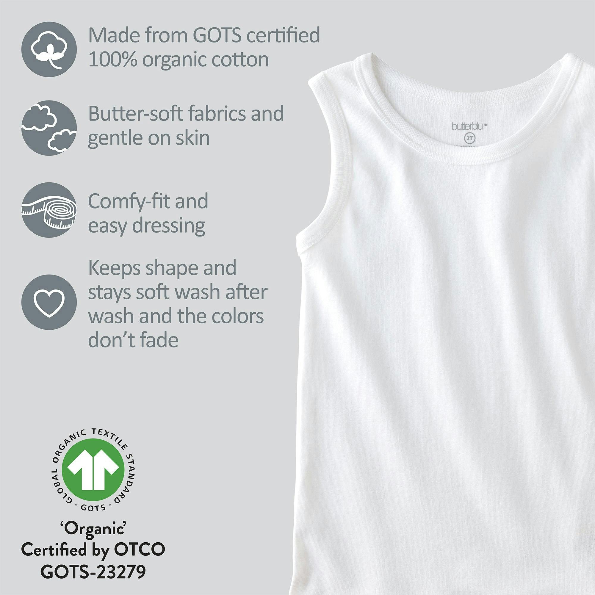MALONE 10-Pack Toddler Tank Top Undershirts