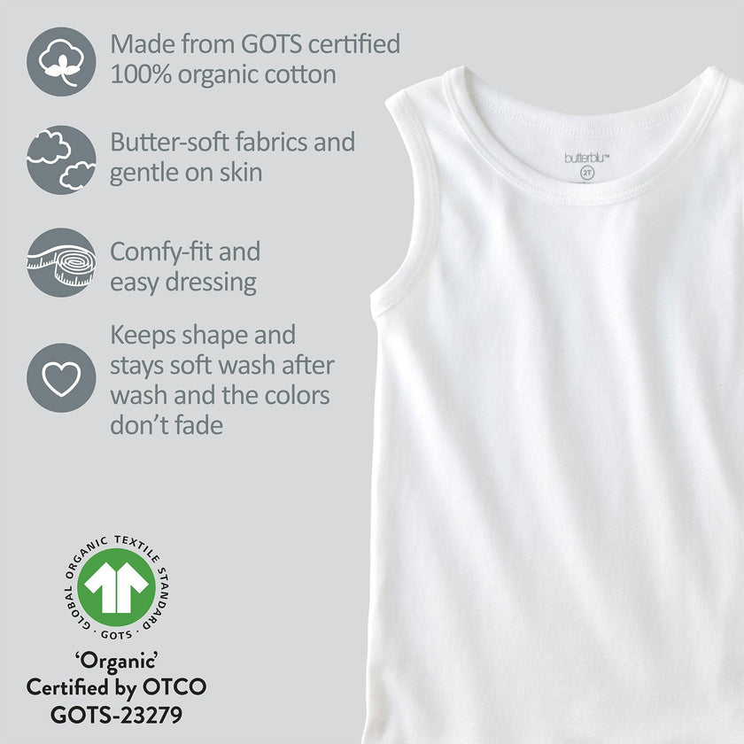 MALONE 10-Pack Toddler Tank Top Undershirts