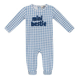 Checkered Mini Bestie Onesie Blue/White