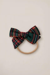 Hair Bows in Evergreen Plaid