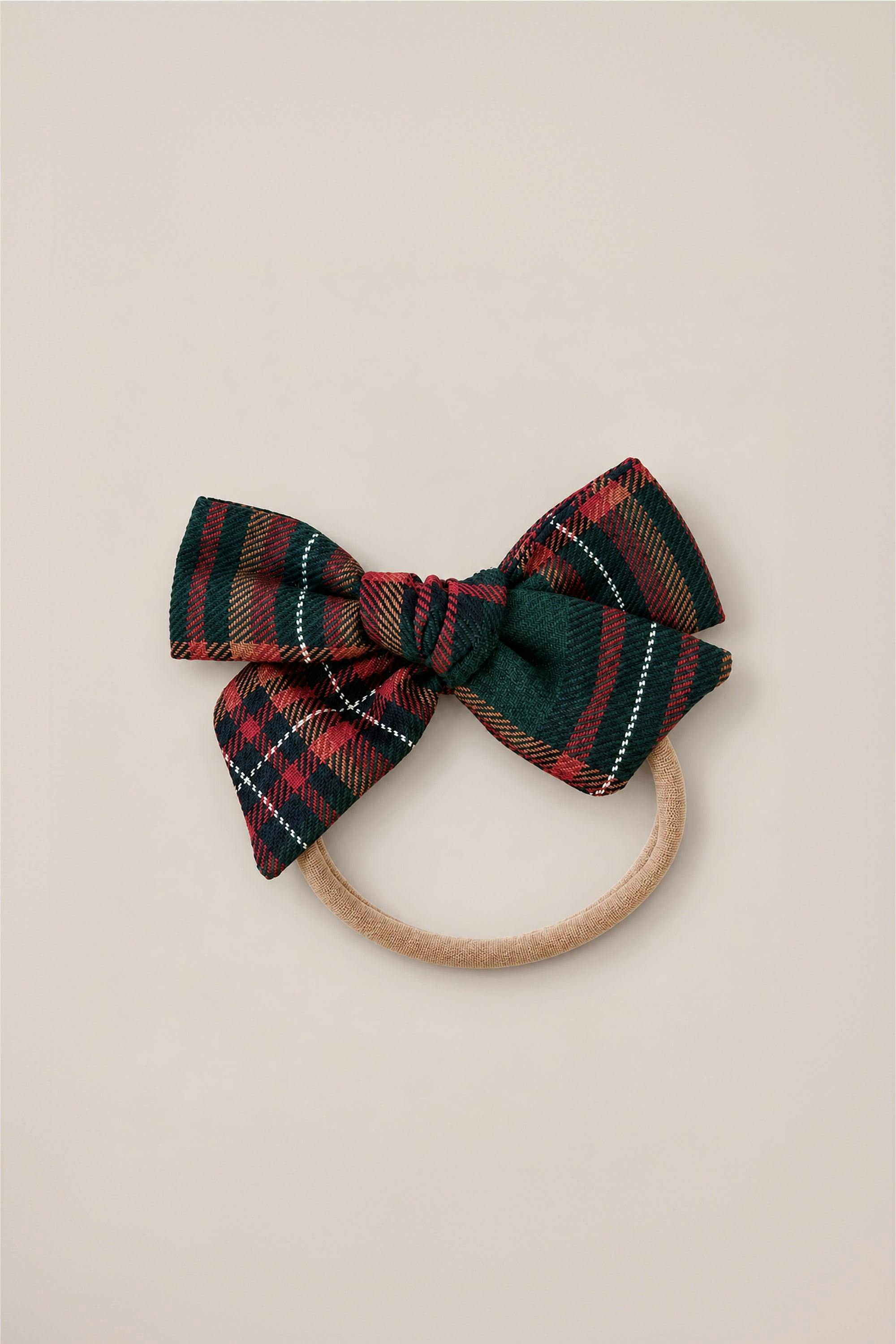 Hair Bows in Evergreen Plaid