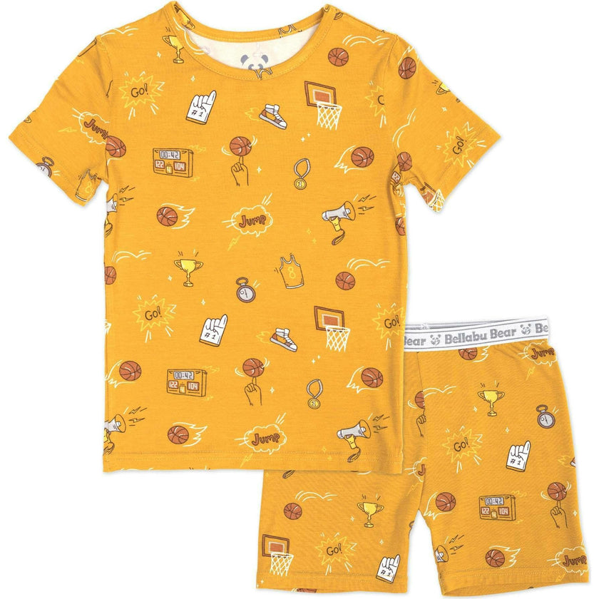 Basketball Bamboo Kids Pajama Short Set