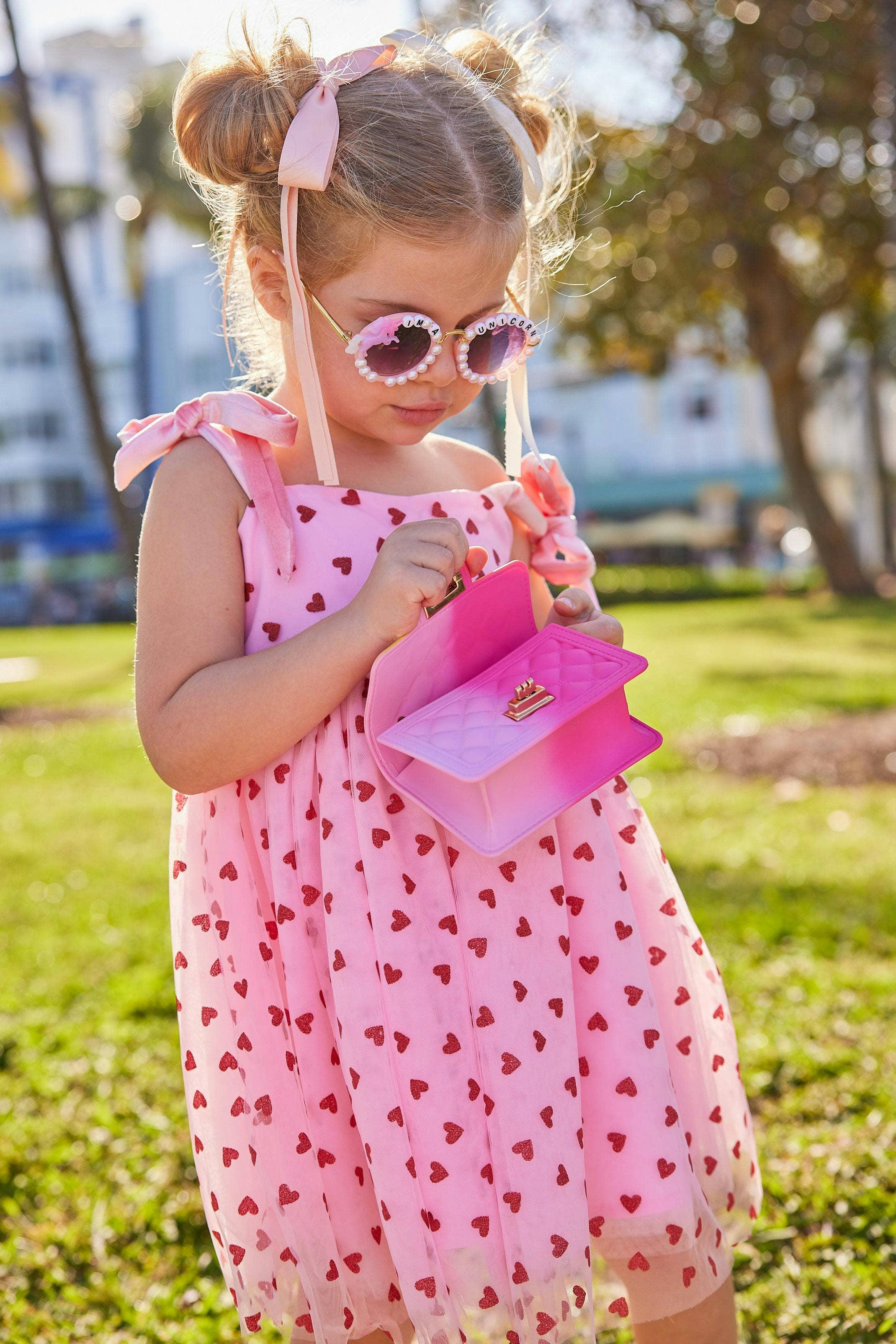 Women's Pink Hearts Tank Dress
