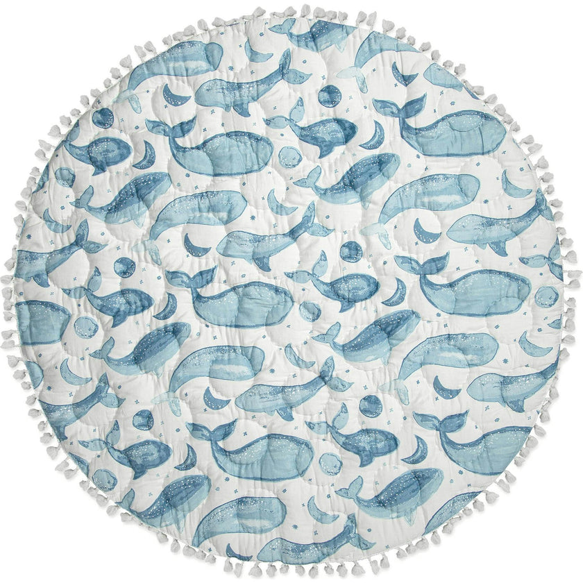 Caspian Quilted Baby Play Mat (Whale)