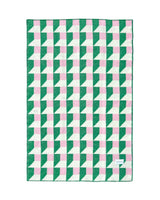 Blanket CUBICS Grass / Pink Print 4.25 x 6.5ft