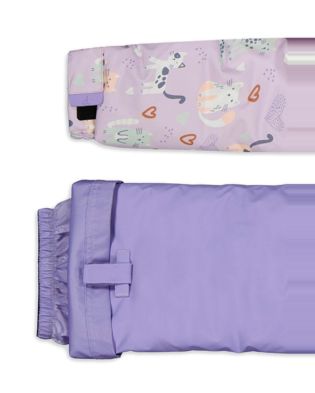 Two Piece Discover Snowsuit Purple Printed Cats