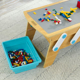 Building Bricks Play N Store Wooden Table