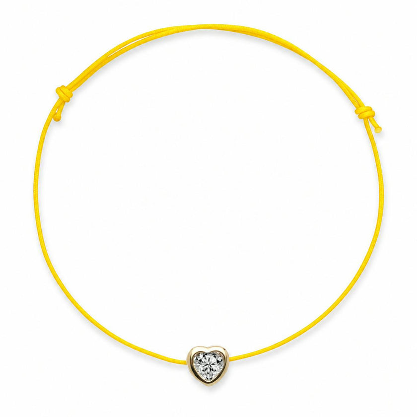 Kids Sparkle Heart Charm Bracelet