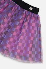 Skirt Black Checkered Print
