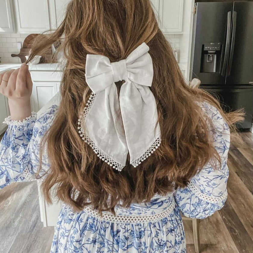 White Jaylin Hair Bow