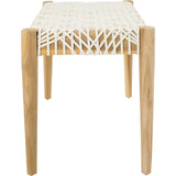 Bandelier Leather Weave Bench