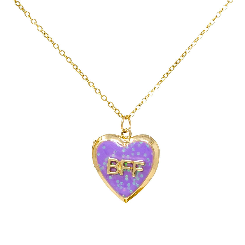 BFF Heart Locket Necklace Set