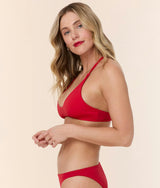 The Valencia Bikini Top - Flat - Cherry Red