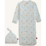 Lullaby Sky Bl Modal Magnetic Gown + Hat Set