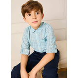 George Check Long Sleeve Shirt in Blue (12mths- 10yrs)