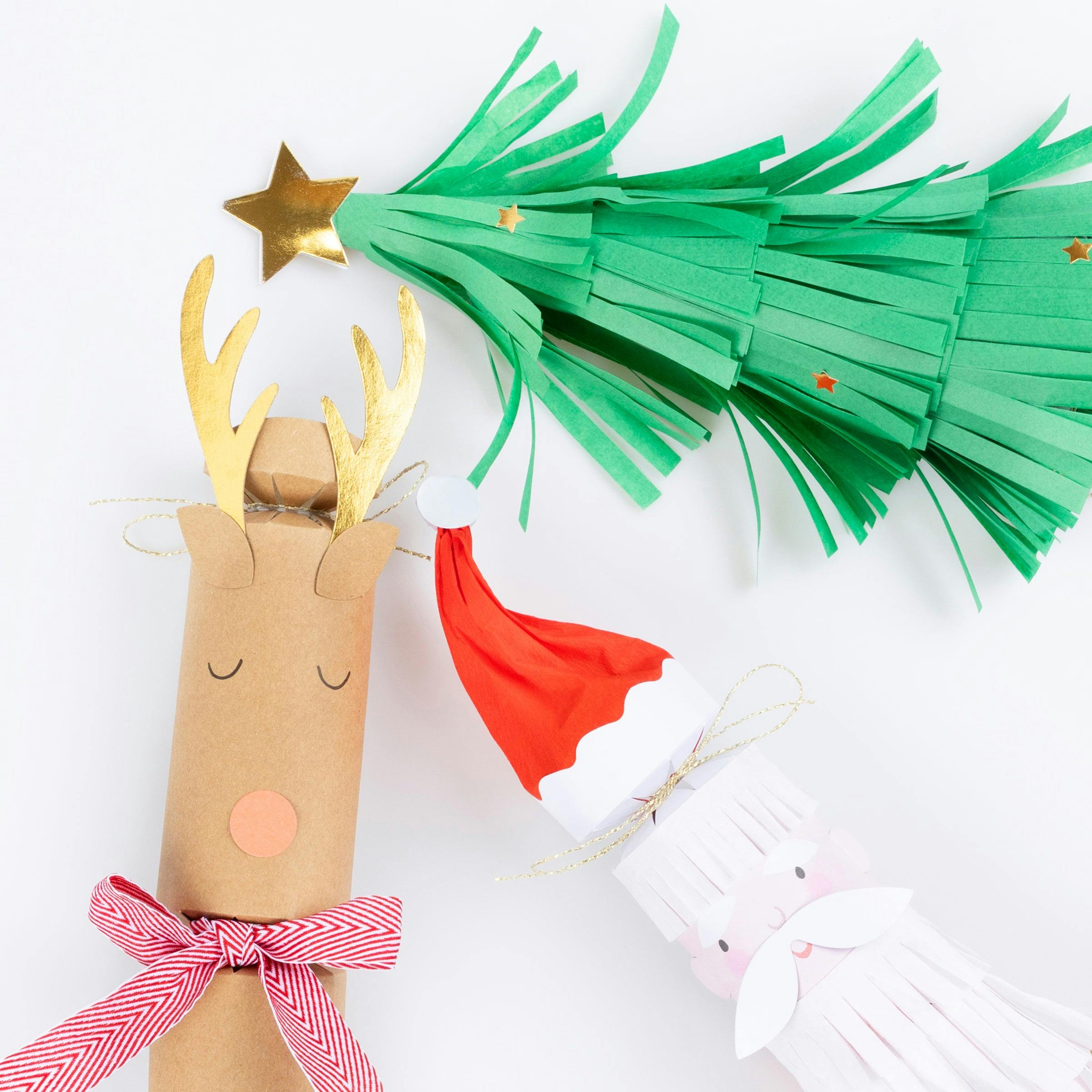 Santa, Reindeer & Tree Crackers