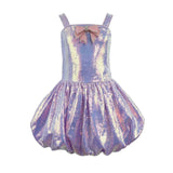 Lavender Haze Bow Bubble Dress