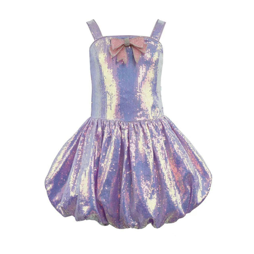 Lavender Haze Bow Bubble Dress