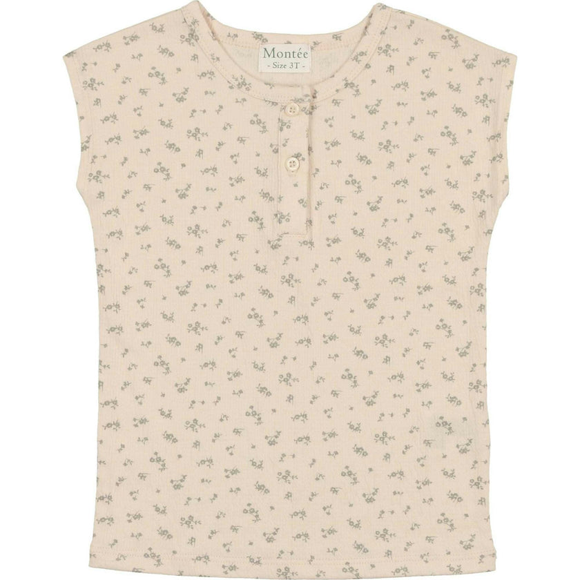 Girls Printed Gauze Short Sleeve Shirt