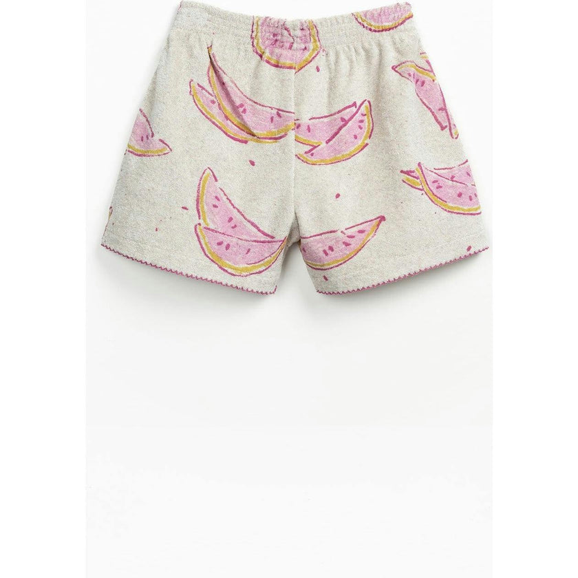 Girls Watermelon Print Terry Shorts
