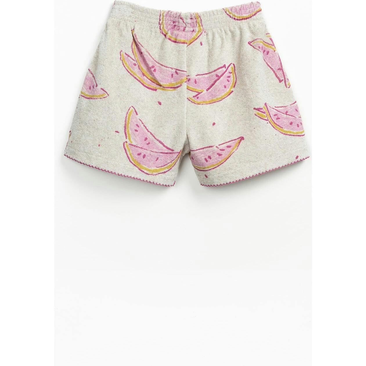 Girls Watermelon Print Terry Shorts