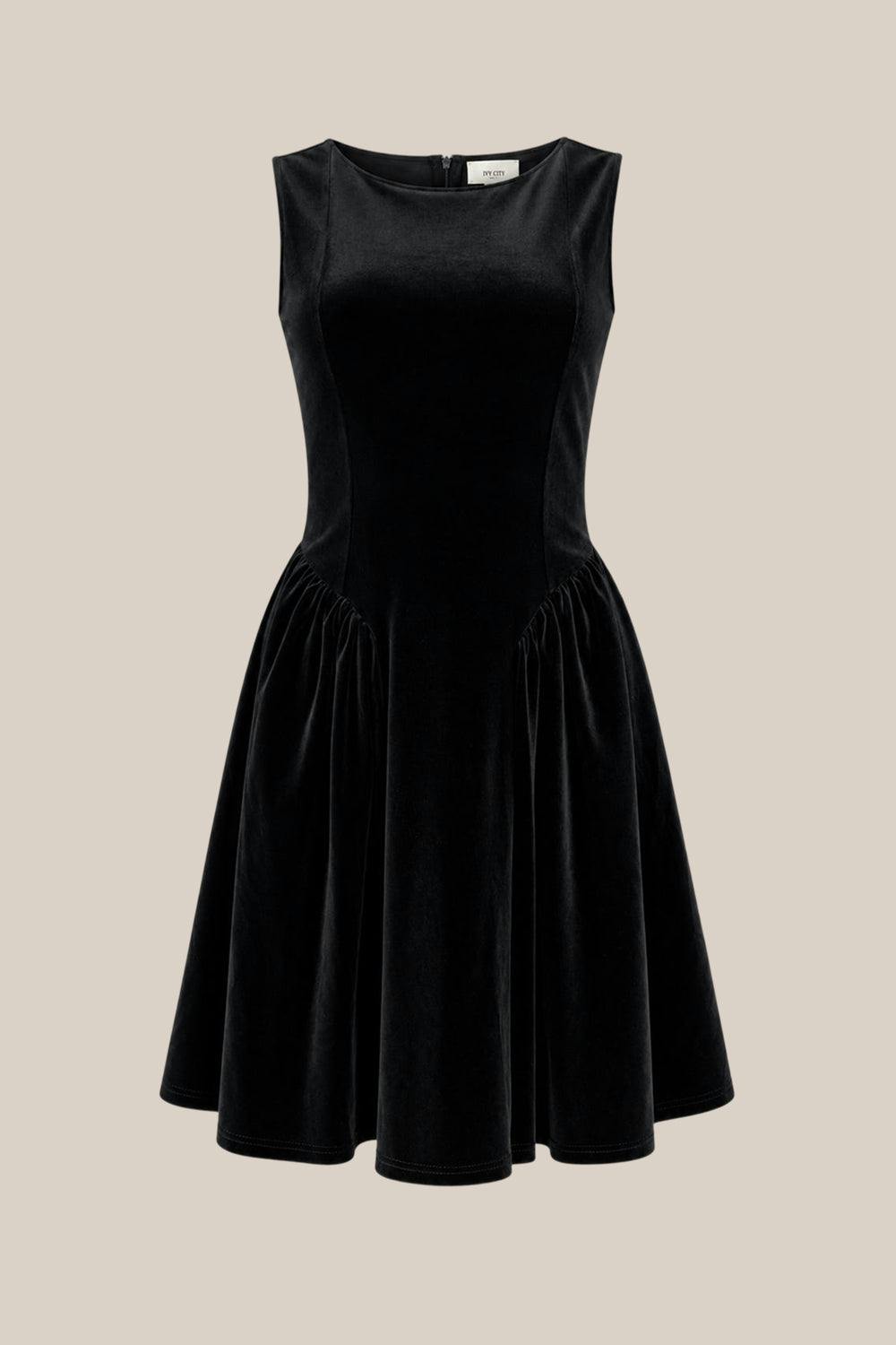 Theodora Dress in Black Velvet