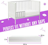 6” Crib & Toddler Bed Mattress – Made in USA – CertiPUR & OEKO-TEX Certified – Breathable Waterproof Washable Removable Soft Cover – Dual Sided Pink