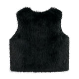 Black Faux Fur Chic Vest