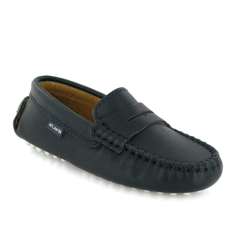 Penny 032 Driving shoes, dark blue smooth leather