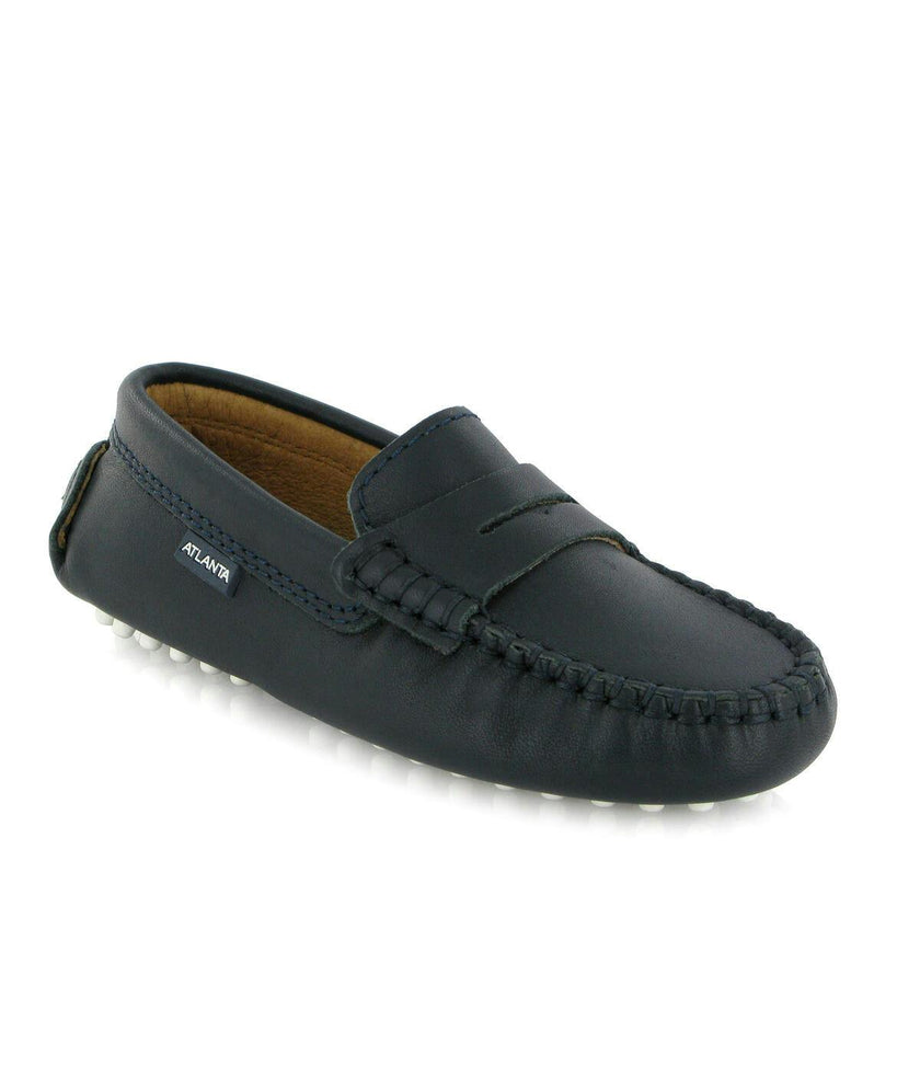 Penny 032 Driving shoes, dark blue smooth leather