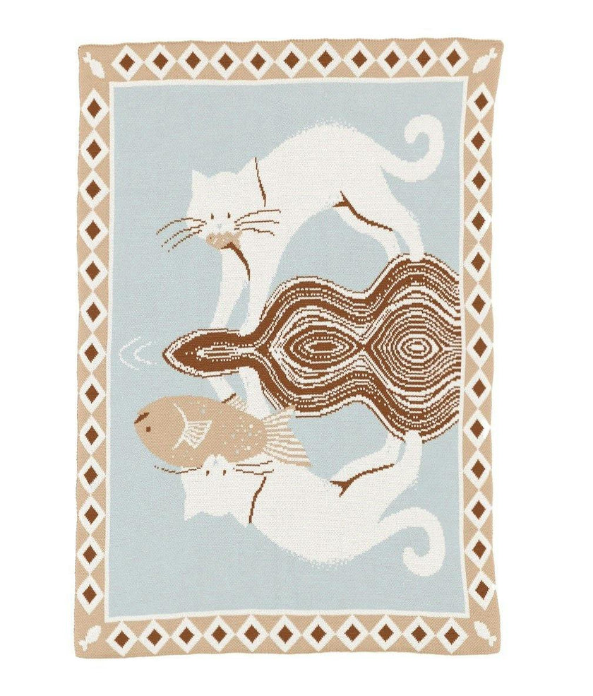 Catch of the Day Knit Mini Blanket