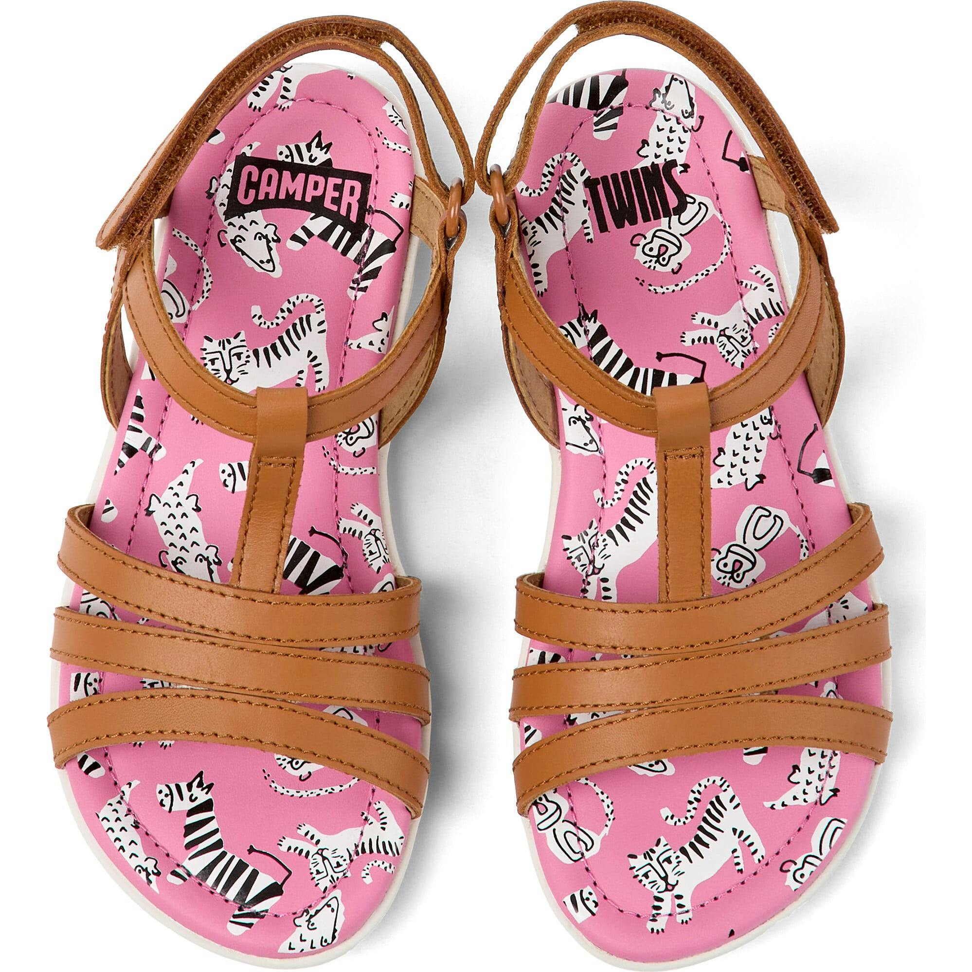 Right Sandals, Medium Brown